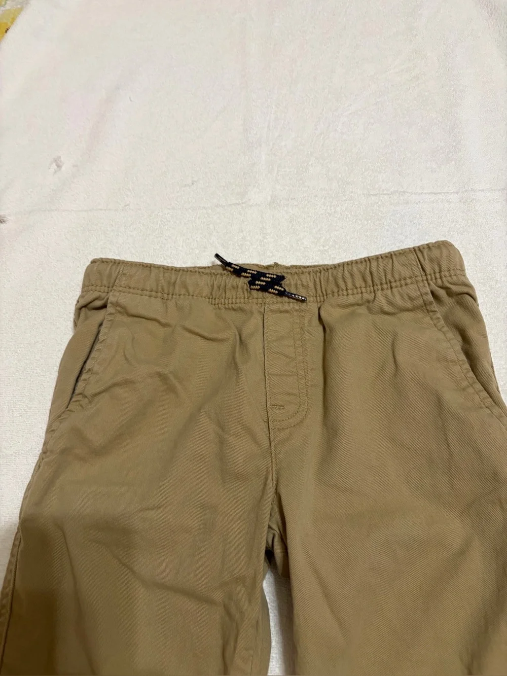kids Elastic Waist Jogger Pants - Tan(M)